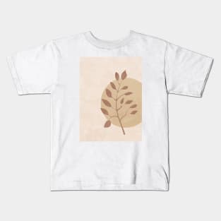 Simple Minimal Boho - Botanical Leaves 2 Kids T-Shirt